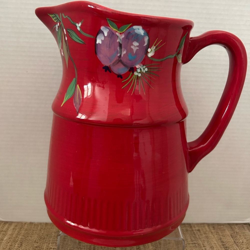 Tracy Porter Jolly Ol’ Snowy Sugar Plum Collection 3qt. Pitcher.  New.